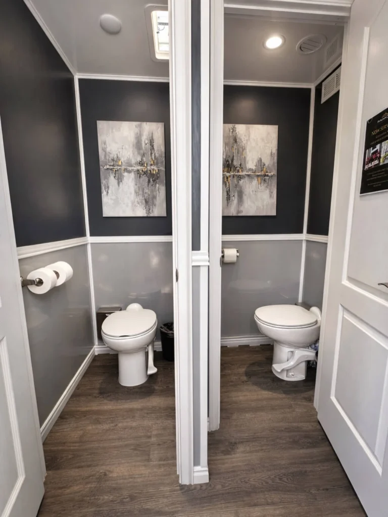 Pinnacle luxury restroom trailers deliver a premium experience through elegant interiors