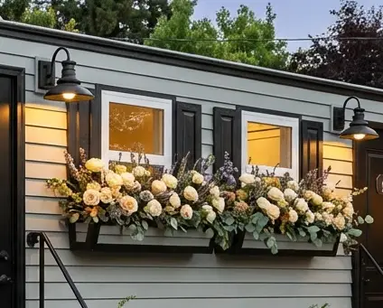 Customizable floral arrangements for luxury restroom trailer rentals in South Carolina